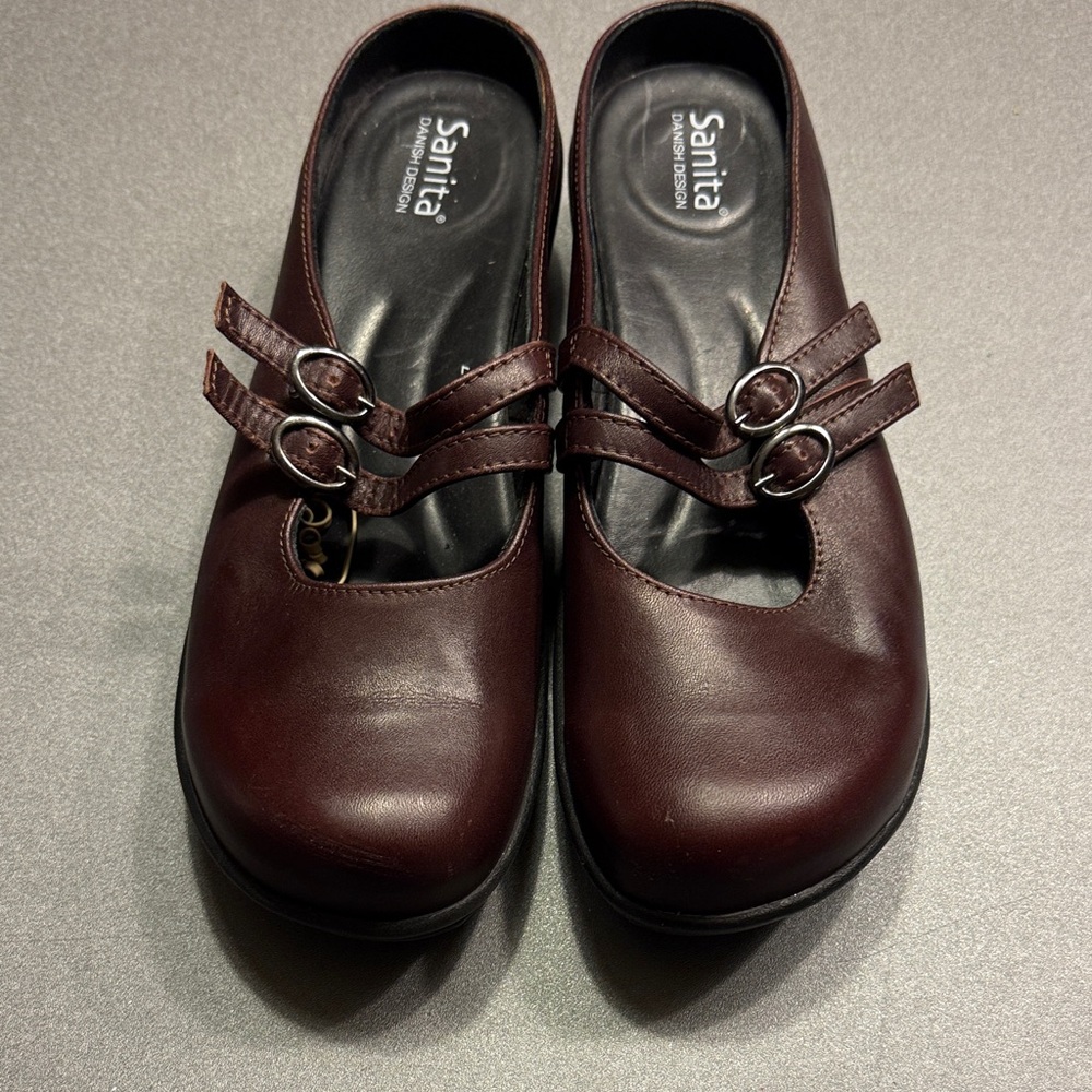 Sanita Women's Dark Brown Leather Mules